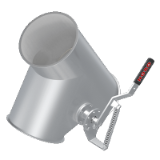 Two-way valves with flap seal 60°, asymmetrical, manually operated - Two-way valves